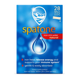 Spatone 100% Natural Liquid Iron Supplement - 28 Sachets by Spatone Natural Remedies — front view showing product label and branding, studio product photo on white background