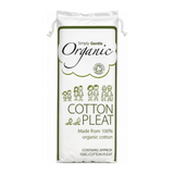 Simply Gentle Organic Cotton Pleats 100's by Simply Gentle Natural Beauty — front view showing product label and branding, studio product photo on white background
