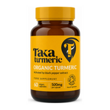 Taka Organic Turmeric & Black Pepper Extractule by Taka Turmeric Natural Remedies — front view showing product label and branding, studio product photo on white background