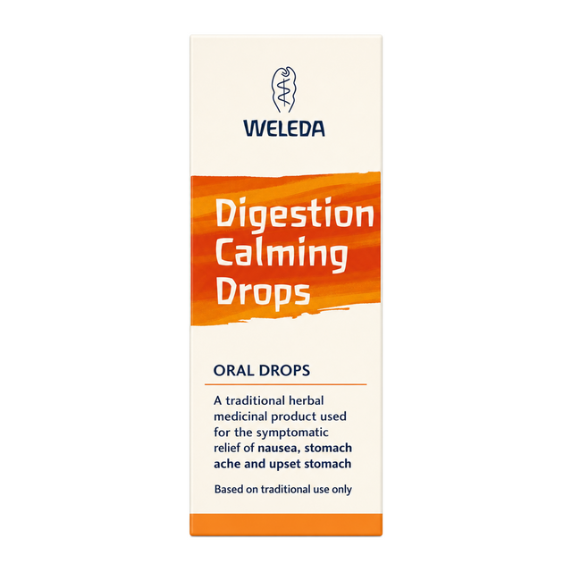 Weleda Digestion Calming Drops by Weleda Natural Remedies — front view showing product label and branding, studio product photo on white background