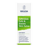 Weleda Calendula Cuts & Grazes Skin Salve by Weleda Natural Beauty — front view showing product label and branding, studio product photo on white background