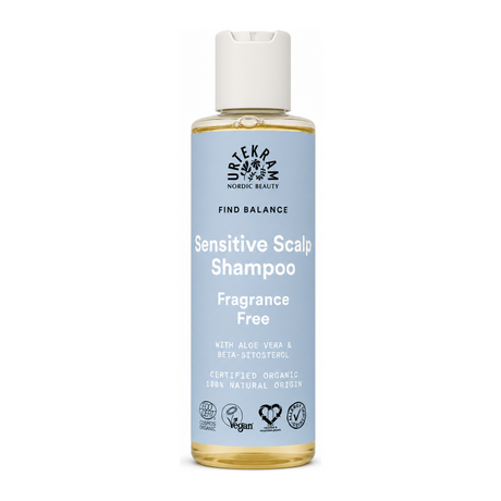 Urtekram Fragrance Free Shampoo for Sensitive Scalp ml by Urtekram Personal Care — front view showing product label and branding, studio product photo on white background