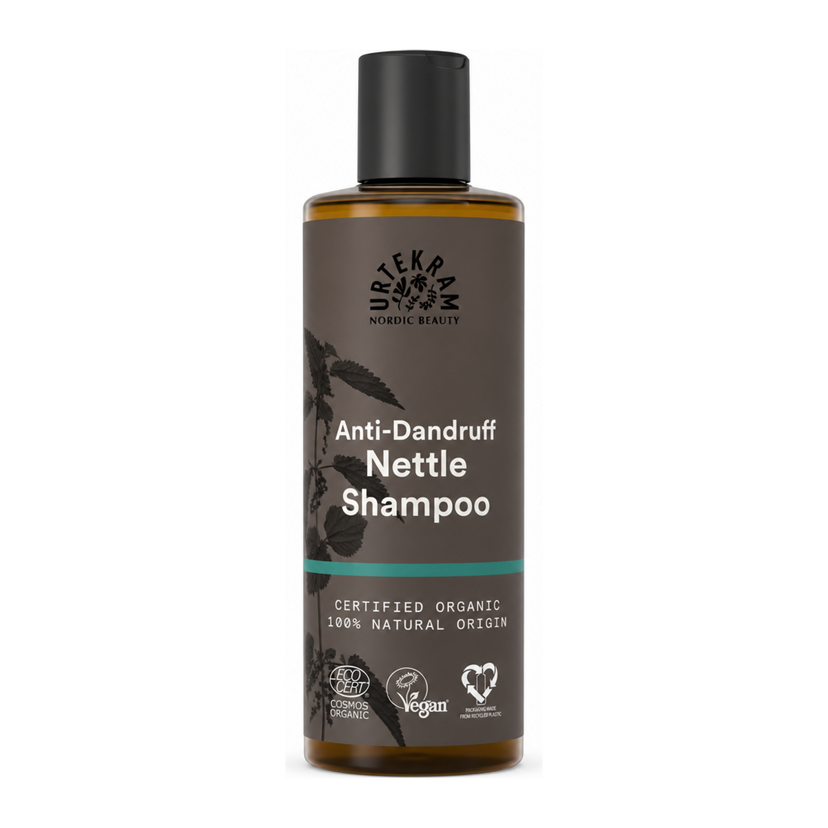 Urtekram Nettle (Organic) Shampoo ml for Dandruff by Urtekram Natural Beauty — front view showing product label and branding, studio product photo on white background