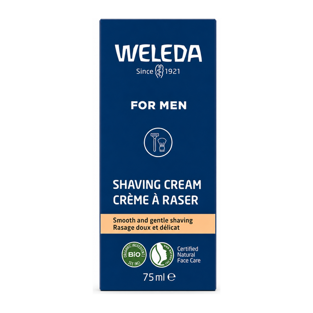 Weleda Shaving Cream by Weleda Natural Beauty — front view showing product label and branding, studio product photo on white background