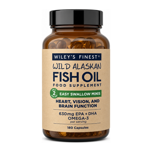 Wiley's Finest Easy Swallow Minis by Wiley's Finest Natural Remedies — front view showing product label and branding, studio product photo on white background