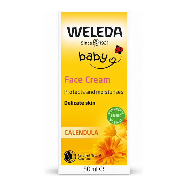 Weleda Calendula Facial Cream by Weleda Natural Beauty — front view showing product label and branding, studio product photo on white background