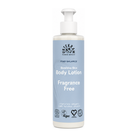 Urtekram Fragrance Free Body Lotion for Sensitive Skin by Urtekram Personal Care — front view showing product label and branding, studio product photo on white background