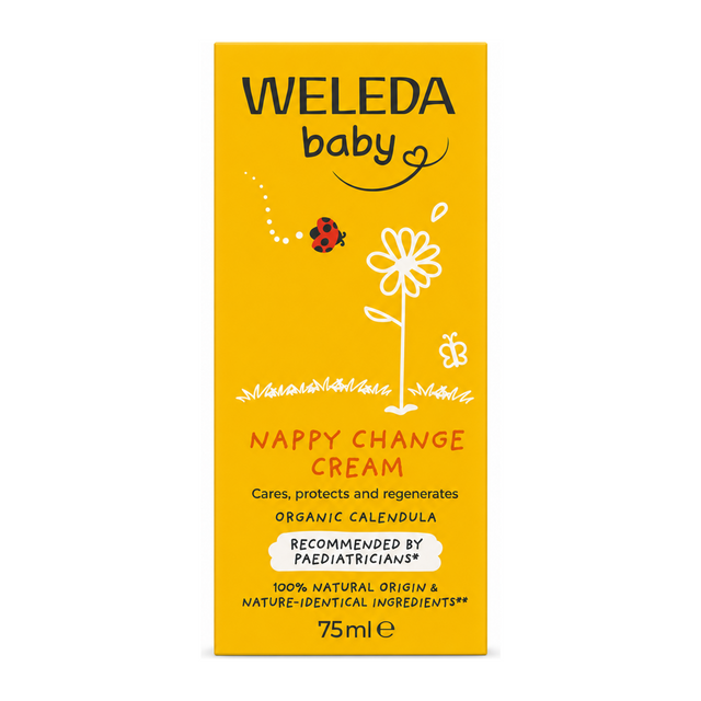 Weleda Calendula Nappy Cream by Weleda Natural Beauty — front view showing product label and branding, studio product photo on white background