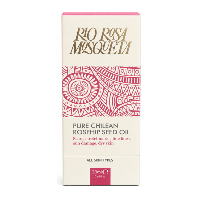Rio Amazon Rosa Mosqueta Oil by Rio Rosa Mosqueta Natural Beauty — front view showing product label and branding, studio product photo on white background