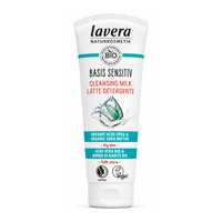 Basis Sensitiv Cleansing Milk by Lavera Natural Beauty — front view showing product label and branding, studio product photo on white background