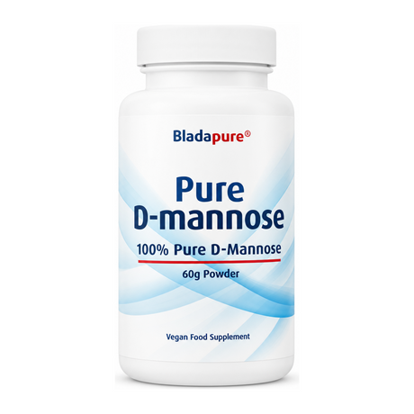 Bladapure D Mannose Powder by Bladapure Natural Remedies — front view showing product label and branding, studio product photo on white background