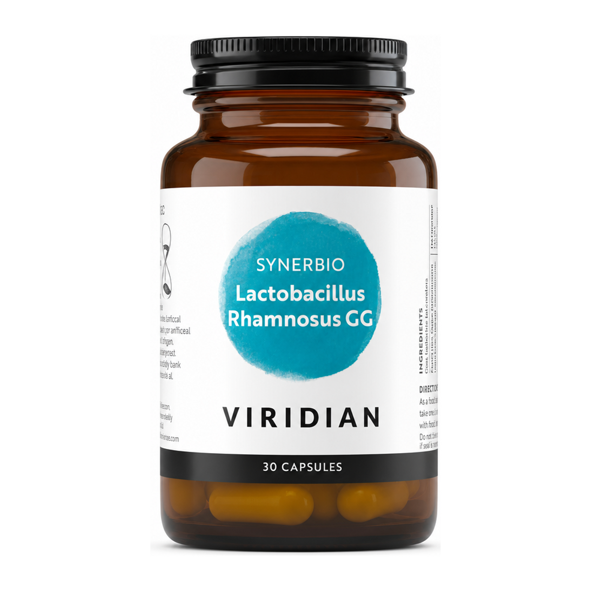 Viridian Synerbio Lactobacillus rhamnosus GG by Viridian Natural Remedies — front view showing product label and branding, studio product photo on white background