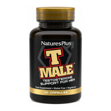 Nature's Plus T-MALE Capsules by NaturesPlus Natural Remedies — front view showing product label and branding, studio product photo on white background