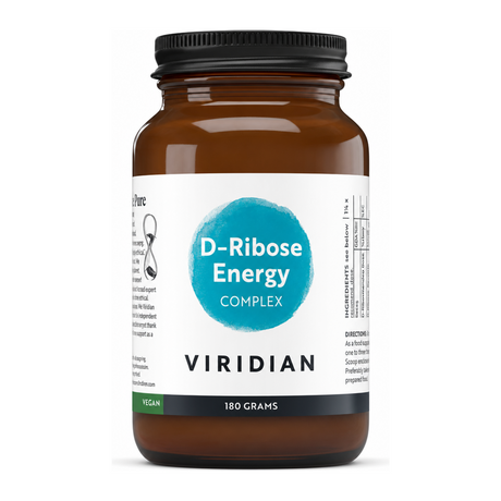 Viridian D-Ribose Energy Powder by Viridian — front view showing product label and branding, studio product photo on white background