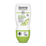 Lavera Natural & Refresh Deodorant Roll On by Lavera Natural Beauty — front view showing product label and branding, studio product photo on white background