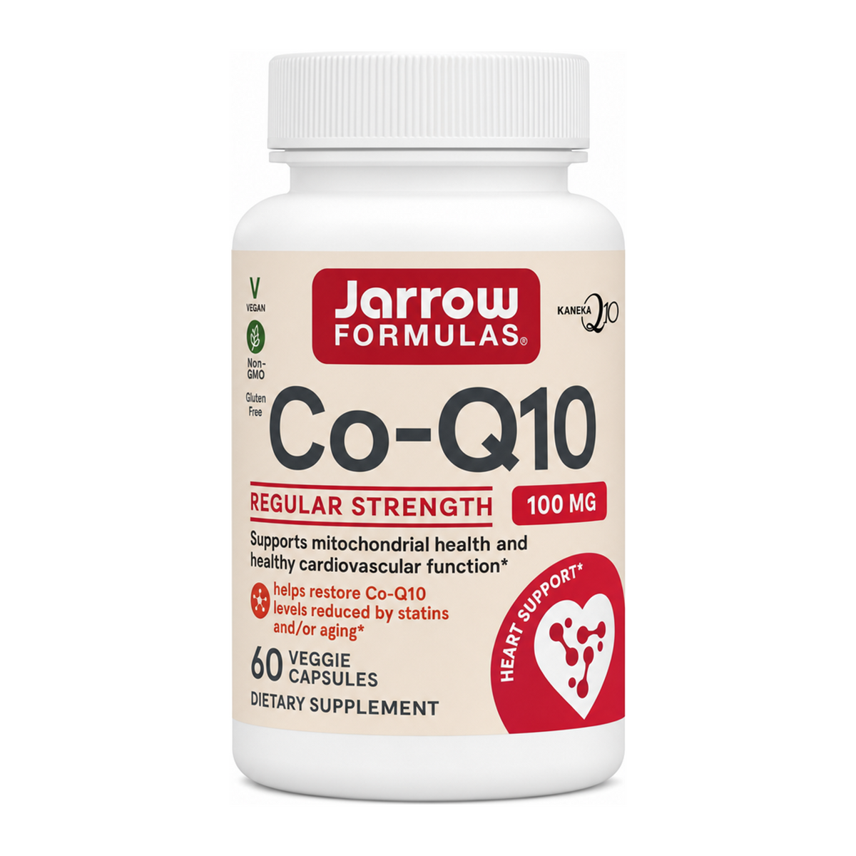 Jarrow Formulas Co-Q10 100 mg by Jarrow Formulas Natural Remedies — front view showing product label and branding, studio product photo on white background