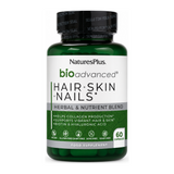 Natures Plus Bio Advanced Hair, Skin & Nails by NaturesPlus Natural Remedies — front view showing product label and branding, studio product photo on white background