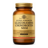 Solgar Extra Strength Glucosamine Chondroitin MSM Tablets by Solgar Natural Remedies — front view showing product label and branding, studio product photo on white background