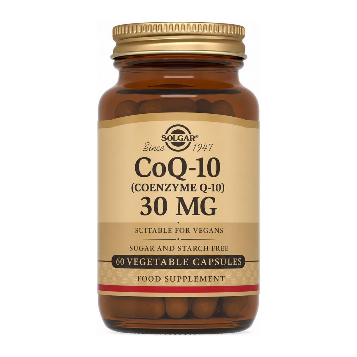 Solgar CoQ-10 30 mg by Solgar Natural Remedies — front view showing product label and branding, studio product photo on white background