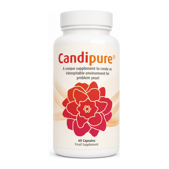 Candipure Against Yeast by Candipure Natural Remedies — front view showing product label and branding, studio product photo on white background