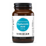Viridian High Potency Hyaluronic Acid 200mg by Viridian Natural Remedies — front view showing product label and branding, studio product photo on white background
