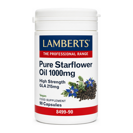 LAMBERTS PURE STARFLOWER OIL 1000mg by Lamberts Natural Remedies — front view showing product label and branding, studio product photo on white background