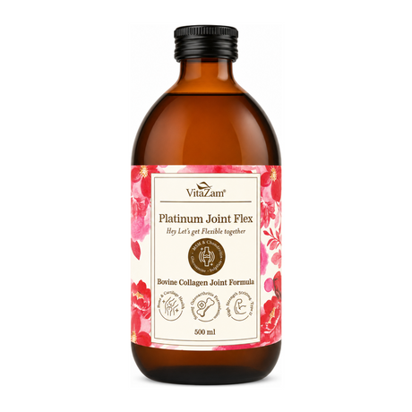 VitaZam Platinum Joint Flex Liquid by VitaZam Natural Remedies — front view showing product label and branding, studio product photo on white background