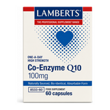 LAMBERTS Co-Enzyme Q10 100mg by Lamberts Natural Remedies — front view showing product label and branding, studio product photo on white background