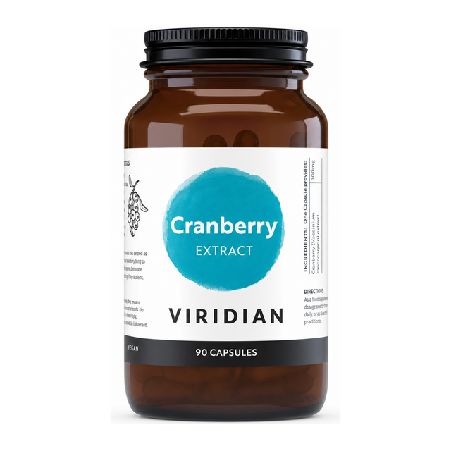 Viridian Cranberry Berry Extract by Viridian Natural Remedies — front view showing product label and branding, studio product photo on white background