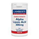 LAMBERTS ALPHA LIPOIC ACID 300mg (Thio) by Lamberts Natural Remedies — front view showing product label and branding, studio product photo on white background