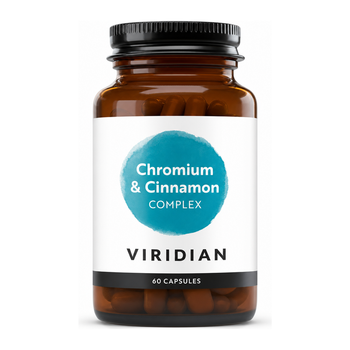 Viridian Chromium & Cinnamon Complex by Viridian Natural Remedies — front view showing product label and branding, studio product photo on white background