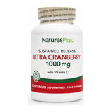 Natures Plus ULTRA CRANBERRY 1000mg Sustained Release Tablets by NaturesPlus Natural Remedies — front view showing product label and branding, studio product photo on white background