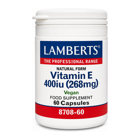 LAMBERTS Natural Vitamin E 400 i.u. by Lamberts Natural Remedies — front view showing product label and branding, studio product photo on white background