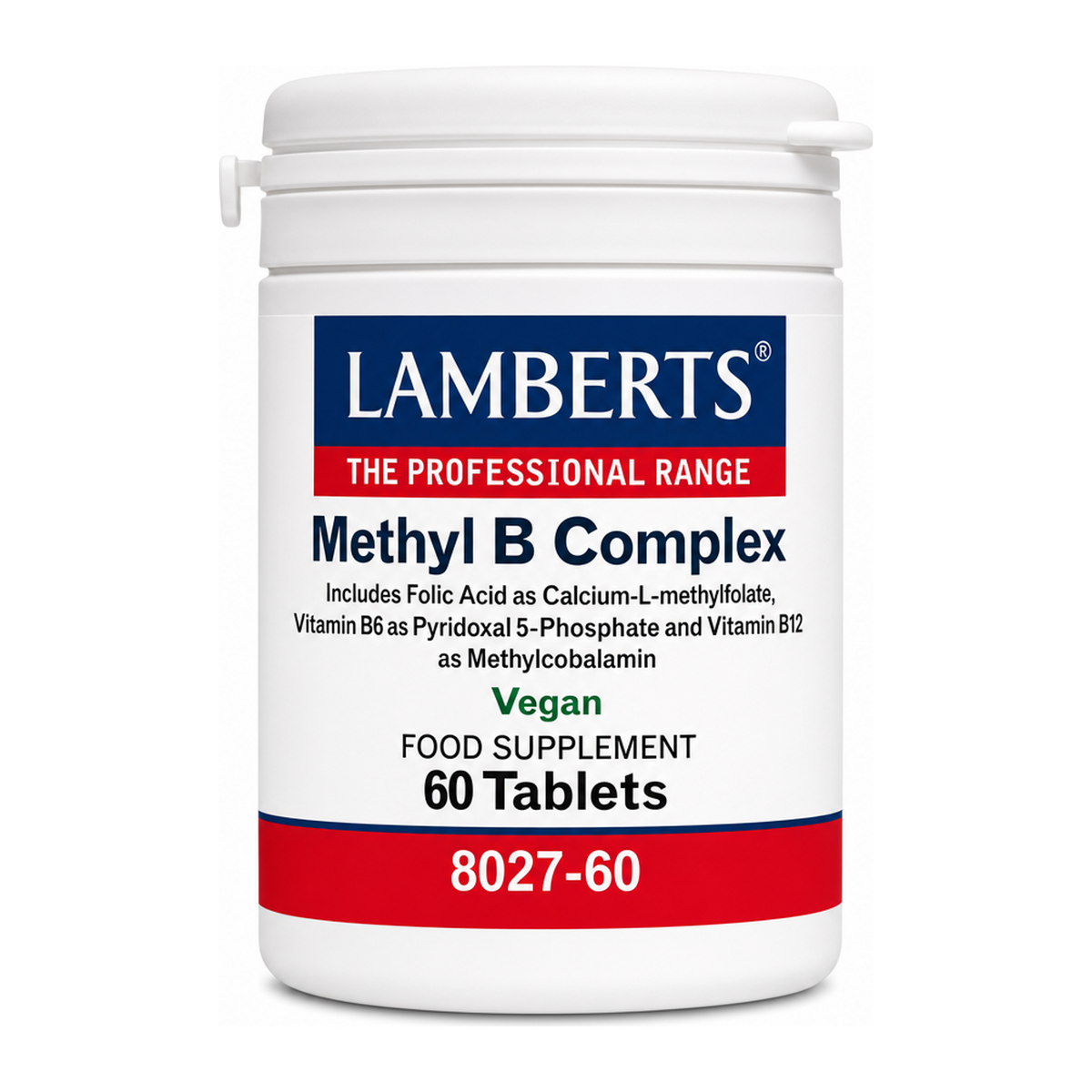 Lamberts Methyl B Complex by Lamberts Natural Remedies — front view showing product label and branding, studio product photo on white background