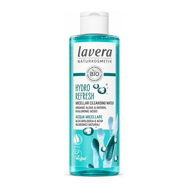 lavera HYDRO REFRESH MICELLAR WATER by Lavera Natural Beauty — front view showing product label and branding, studio product photo on white background