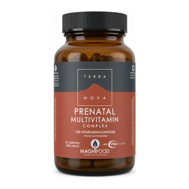 Terranova Prenatal Multivitamin Complex by Terranova Natural Remedies — front view showing product label and branding, studio product photo on white background