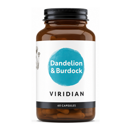 Viridian Dandelion and Burdock Extract by Viridian Natural Remedies — front view showing product label and branding, studio product photo on white background