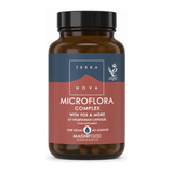 Terranova Microflora Complex With FOS by Terranova Natural Remedies — front view showing product label and branding, studio product photo on white background
