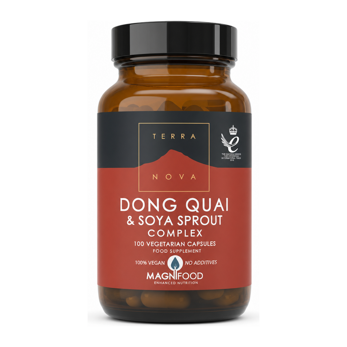 Terranova Dong Quai Soya Sprout Complex by Terranova Natural Remedies — front view showing product label and branding, studio product photo on white background