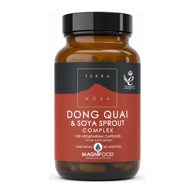 Terranova Dong Quai Soya Sprout Complex by Terranova Natural Remedies — front view showing product label and branding, studio product photo on white background