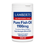 LAMBERTS Pure Fish Oil 1100mg by Lamberts Natural Remedies — front view showing product label and branding, studio product photo on white background