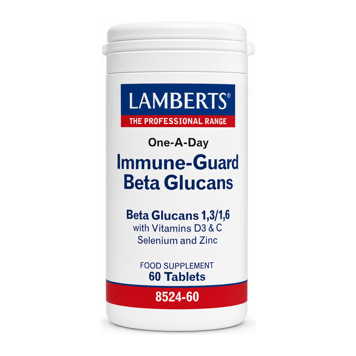 LAMBERTS Immune-Guard Beta Glucans by Lamberts Natural Remedies — front view showing product label and branding, studio product photo on white background