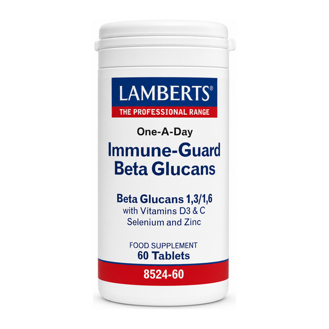 LAMBERTS Immune-Guard Beta Glucans by Lamberts Natural Remedies — front view showing product label and branding, studio product photo on white background
