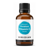 Viridian Organic Viridikid Liquid C drops by Viridian Natural Remedies — front view showing product label and branding, studio product photo on white background
