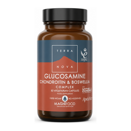 Terranova Glucosamine, Chondroitin & Boswellia Complex by Terranova Natural Remedies — front view showing product label and branding, studio product photo on white background