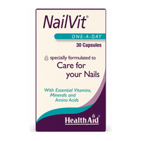 HealthAid NailVit (B Vitamins, Gelatine, PABA) by HealthAid Natural Remedies — front view showing product label and branding, studio product photo on white background
