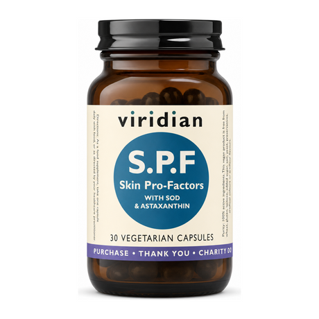 Viridian S.P.F. Skin Pro-Factors by Viridian Natural Remedies — front view showing product label and branding, studio product photo on white background