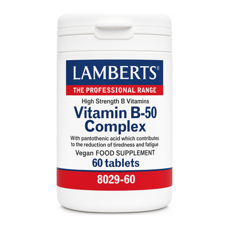 LAMBERTS Vitamin B-50 Complex by Lamberts Natural Remedies — front view showing product label and branding, studio product photo on white background