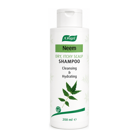 A.Vogel Neem Shampoo by A.Vogel Natural Beauty — front view showing product label and branding, studio product photo on white background