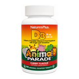 Nature's Plus Animal Parade VIT D3 500 IU Children's Chewable by NaturesPlus Natural Remedies — front view showing product label and branding, studio product photo on white background
